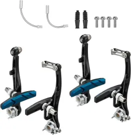 hamulce-rowerowe-v-brake-zestaw-przod-tyl-klocki-55mm-70mm-aluminium-czarne