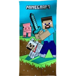 recznik-plazowy-kapielowy-minecraft-creeper-dzieciecy-szybkoschnacy-140x70