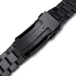bransoleta-do-zegarka-22-mm-dlc-czarna-metalowa-miltat-proste-zakonczenie