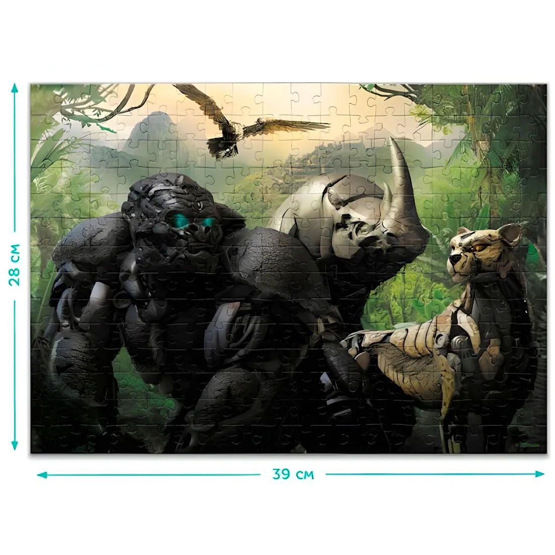 puzzle-ze-zwierzetami-transformers-250-elem-200456-stan-nowy