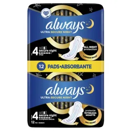 always-ultra-podpaski-secure-night-rozmiar-4-ze-skrzydelkami-x12