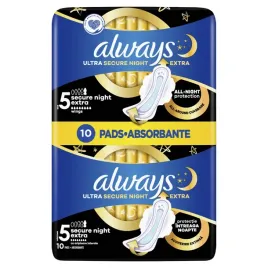 always-ultra-podpaski-secure-night-extra-rozmiar-5-ze-skrzydelkami-x10