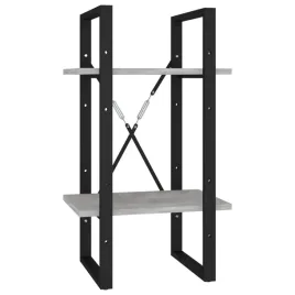 2-poziomowy-regal-na-ksiazki-szarosc-betonu-40x30x70-cm