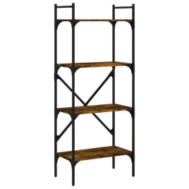 4-poziomowy-regal-na-ksiazki-przydymiony-dab-56x315x1385-cm