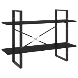 2-poziomowy-regal-na-ksiazki-czarny-100x30x70-cm-sosnowy