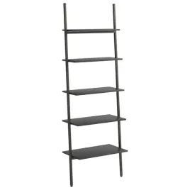 regal-drabina-z-5-polkami-czarny-64x34x1855-cm
