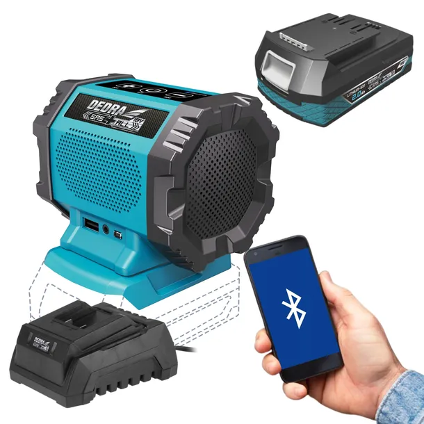 glosnik-bluetooth-akumulatorowy-18v-dedra-2ah-stan-nowy-komunikacja-bluetooth