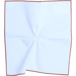 poszetka-bawelniana-biala-z-rudym-obszyciem