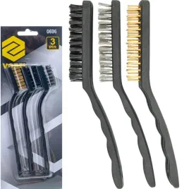 vorel-zestaw-szczotek-mosiadz-stal-nylon-23cm-06964-vorel-3-sztuki