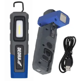 dedra-latarka-cob-led-smd-led-uv-400lm-haczyk-magnes-usb-c-l0915