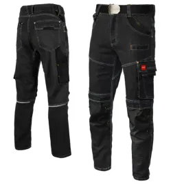 spodnie-robocze-jeans-stretch-jeansowe-slimowane-odblask-bhp-elastyczne-s