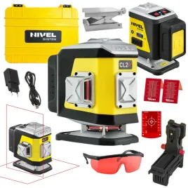 nivel-system-laser-krzyzowy-czerwony-ip54-bluetooth-akcesoria-walizka-cl2r