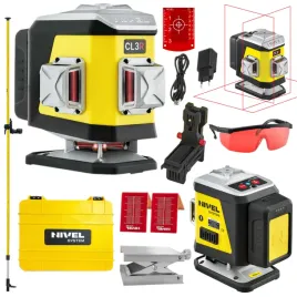 nivel-system-laser-krzyzowy-3d-czerwony-cl3r-walizka-akcesoria-tyczka-lp-36