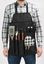 fartuch-do-grillowania-z-akcesoriami-8szt-99783-czarny
