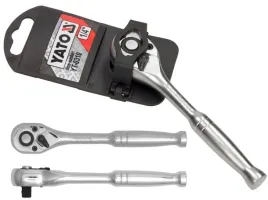 yato-grzechotka-1-4-crv-6140-72-zeby-chrom-satyna-125mm-z-szybkozlaczem