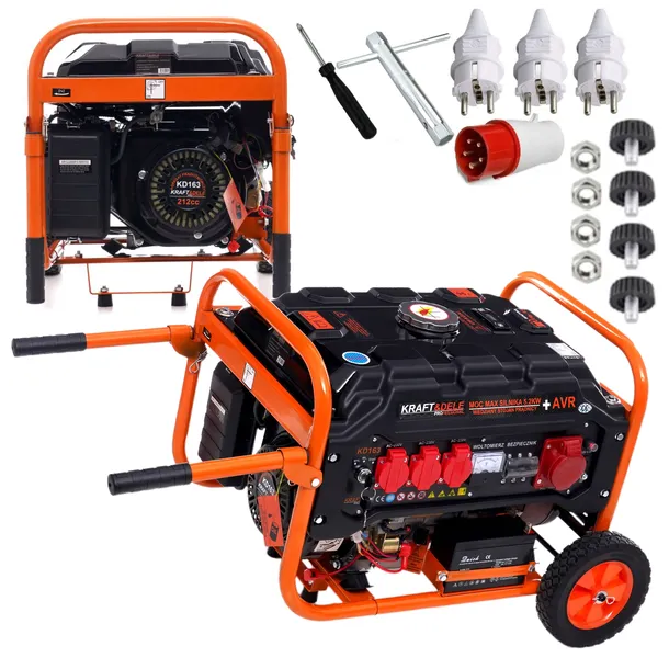 AGREGAT PRĄDOTWÓRCZY 3500W/1150W 3 FAZOWY 7KM GENERATOR PRĄDU BENZYNOWY 4T