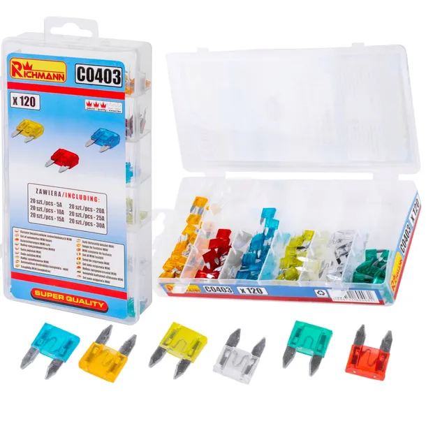 komplet-samochodowych-bezpiecznikow-mini-organizer-richmann-c0403-waga-z-opakowaniem-0-24-kg-stan-nowy
