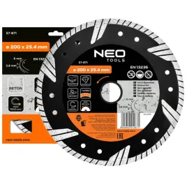 neo-tools-tarcza-diamentowa-200-x-25-4-mm-turbo-na-sucho-i-mokro-57-871