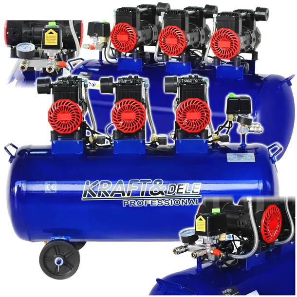 KOMPRESOR BEZOLEJOWY CICHY SPRĘŻARKA POWIETRZA 100L 3 TŁOKOWY 6KW 660L/MIN