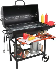 grill-ogrodowy-weglowy-z-pokrywa-duzy-ruszt-71x345cm-popielnik-3-polki