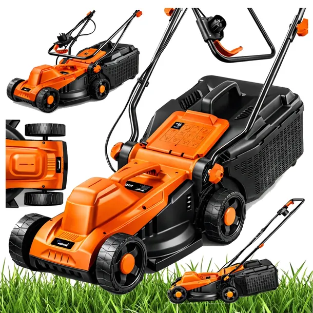 KOSIARKA KOSA 2500W ELEKTRYCZNA DO TRAWY MOCNA 2500W KOSZ 30L 32CM LEKKA