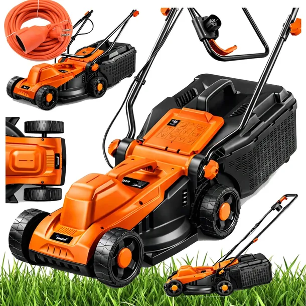 KOSIARKA KOSA 2500W ELEKTRYCZNA DO TRAWY MOCNA 2500W KOSZ 30L 32CM LEKKA+P