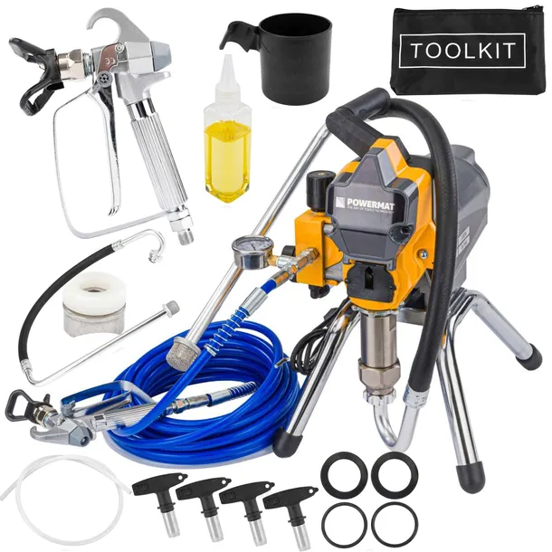 AGREGAT MALARSKI HYDRODYNAMICZNY 1300W WĄŻ 15M 4X DYSZA 230 BAR 3 L/MIN