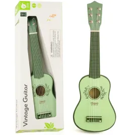 gitara-vintage-drewniana-dla-dzieci-classic-world-3-do-nauki-gry-zielona