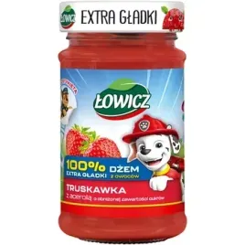 lowicz-dzem-100percent-z-owocow-extra-gladki-truskawka-z-acerola-225-g