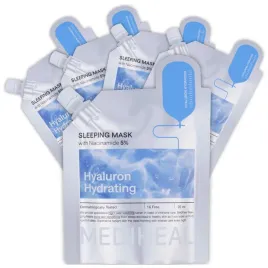 mediheal-nawilzajace-maski-na-noc-kwas-hialuronowy-niacynamid-zestaw-5x20ml