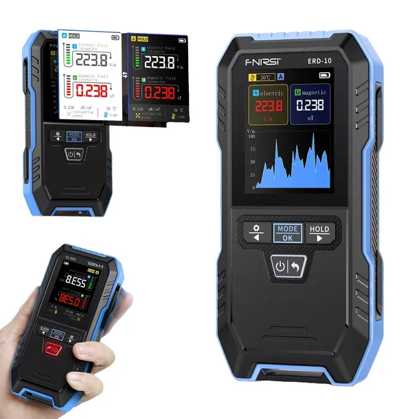 Detektor Promieniowania EMF 4w1 Pole Elektryczne Magnetyczne RF