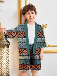 ec33103-shein-dwuczesciowy-komplet-chlopiecy-koszula-spodenki-110