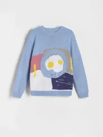 kc81222-sweterek-chlopiecy-blekitny-wzorzysty-158