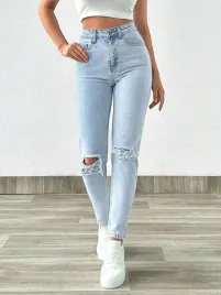 ic85115-shein-petite-spodnie-jeansy-rurki-przetarcia-wysoki-stan-16-s