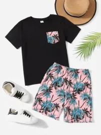 lc45101-shein-komplet-chlopiecy-t-shirt-krotkie-spodenki-roslinny-wzor-152