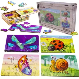 drewniane-puzzle-4w1-owady-ukladanka-zestaw-zwierzatka-biedronka-slimak-puz