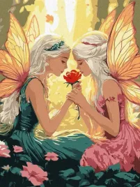 malowanie-po-numerach-wrozki-wsrod-kwiatow