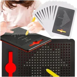 tablica-magnetyczna-magpad-zestaw-xxl-380-kulek-szablony-rysik-z-magnesem