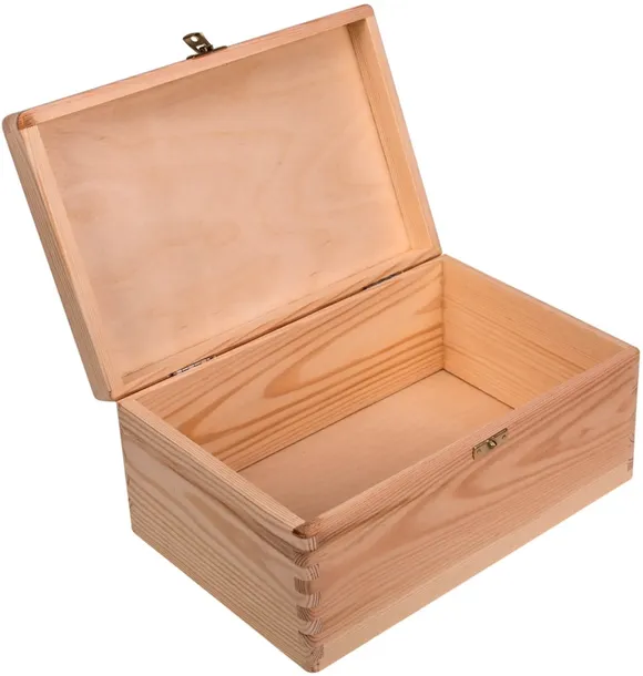 SKRZYNKA KUFER PUDEŁKO DREWNIANE POJEMNIK DECOUPAGE 30x20 PREZENT ORGANIZER