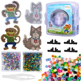 koraliki-kolorowe-do-prasowania-2000-szt-zwierzeta-malpka-kotek-szablony