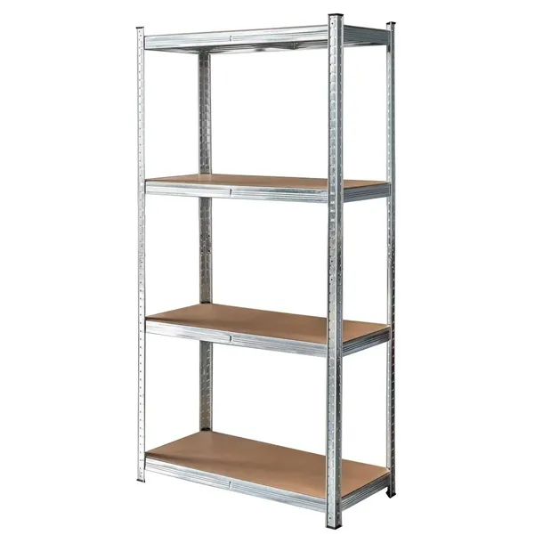 Regał MAGAZYNOWY metalowy 180x90x40 cm 2w1 4 PÓŁKI piwnica garaż 700 kg