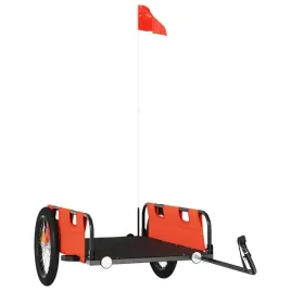 przyczepka-rowerowa-pomaranczowa-tkanina-oxford-i-zelazo