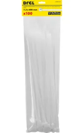 drel-opaski-zaciskowe-7-2x380-mm-nylon-biale-100-szt-bardzo-mocne