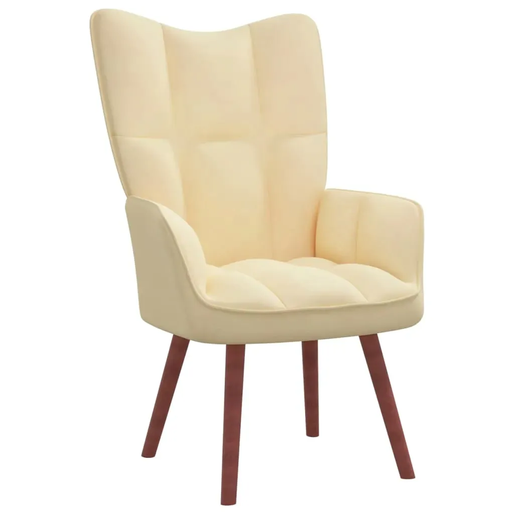 fotel-kremowy-obity-aksamitem