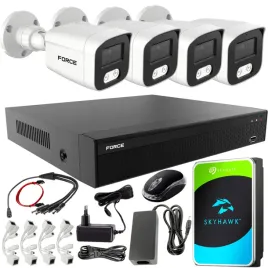 force-zestaw-monitoringu-4x-kamera-ip-2mpx-full-hd-rejestrator-aplikacja