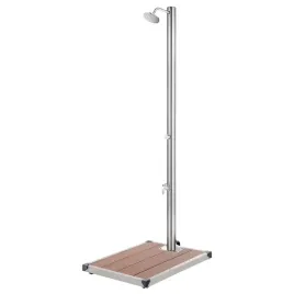 prysznic-ogrodowy-z-brazowa-podstawa-220-cm-stal-nierdzewna
