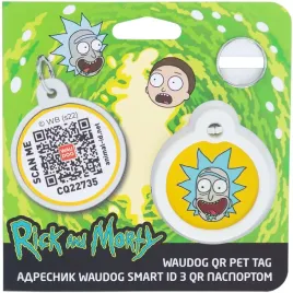 adresowka-dla-psa-metalowa-z-qr-paszportem-motyw-rick-and-morty-30-mm