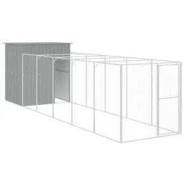 buda-dla-psa-z-wybiegiem-jasnoszara-165x659x181-cm-stal