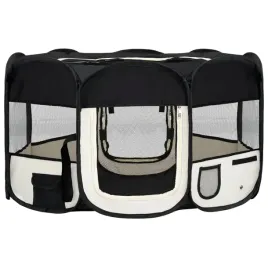 skladany-kojec-dla-psa-z-torba-czarny-145x145x61-cm