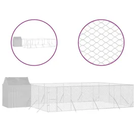 kojec-dla-psa-z-dachem-srebrny-10x6x25m-stal-galwanizowana